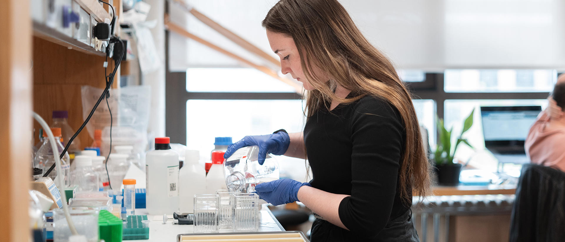 woman in lab